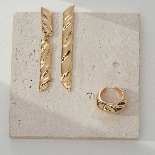 Sterling silver AB earrings and rings