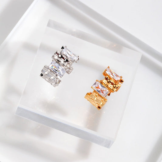 Unique Spaced Zirconia Design Ring | Trendy jewelry